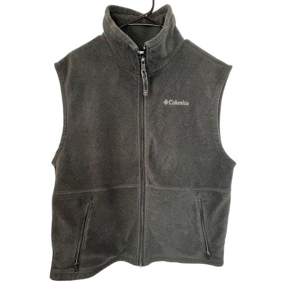 Columbia Black Warm Zip Up Sweater Vest With Pockets - Picture 1 of 5